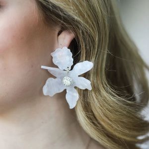 Resin flower earring
